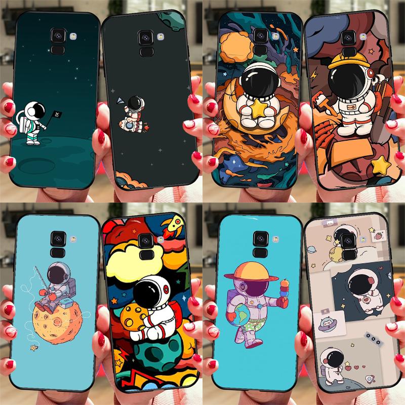 Space Aesthetic Spaceman Astronaut Phone Case For Samsung J7 J5 J3 J1 2016 A3 A5 2017 J4 J6 Plus J8 A7 A8 A9 2018 Case Cover