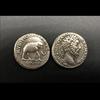 Copy Ancient Roman Emperor Augustus Silver Coin Roman Silver Coin Elephant Coin Collection KTY