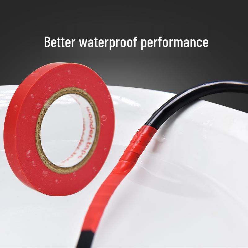 Waterproof Electrician's Insulating Tape, 15m, Wear-Resistant, Available in Red, Yellow, Blue, Green, Black, and White, Width Options: 10/30/50mm