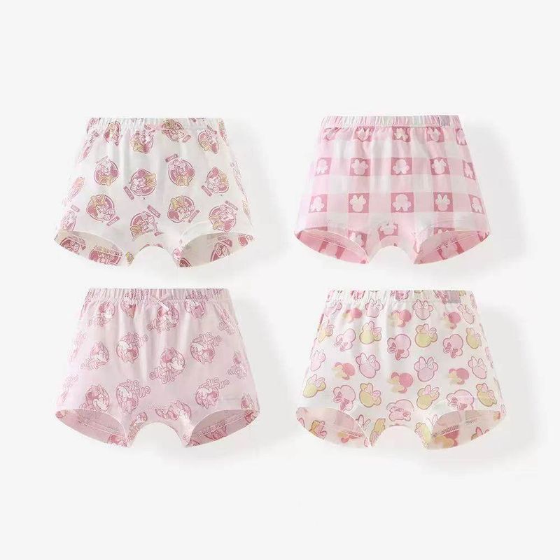Authentic New Children s Pure Cotton Underwear, Boys  Underwear 4-Pack, Girls  Cartoon Seamless Boxer Briefs Girl Group 140 cm