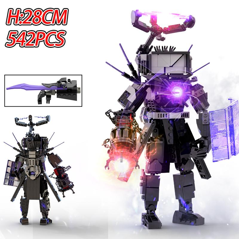 MOC Skibidi Toilet Blocchi da Costruzione Titan Monitorman Spider VS TV Man Figure Giocattoli da Costruzione Modello Fai da Te per Bambini Natale