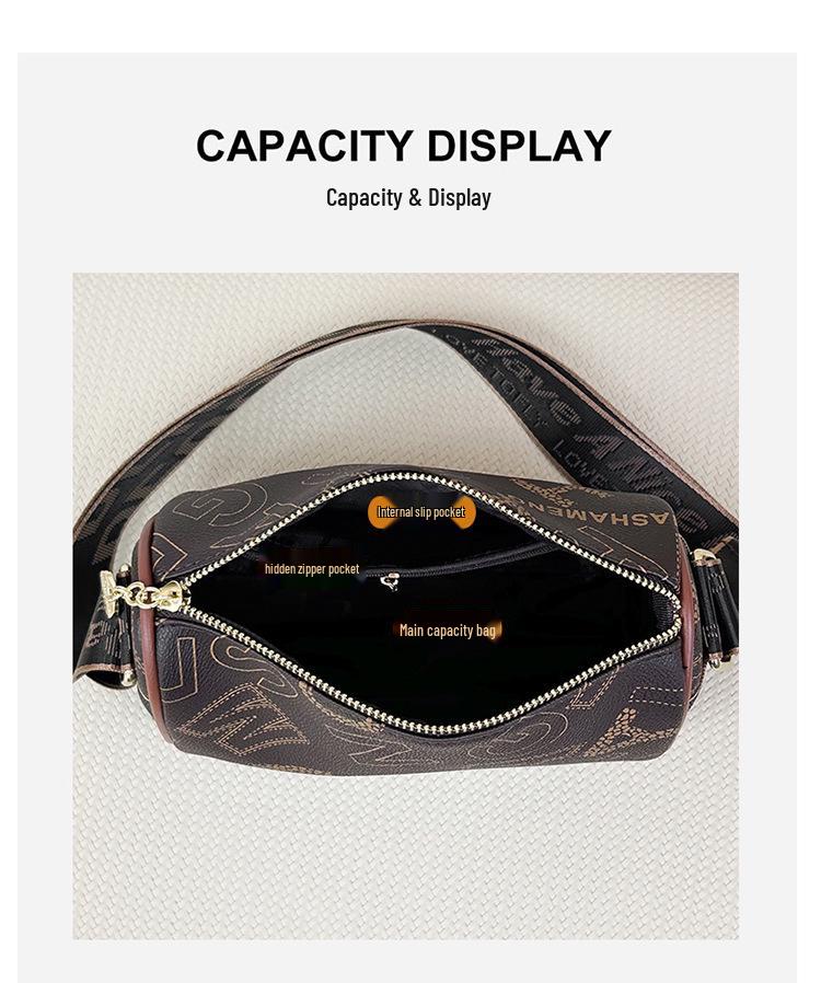 Trendy Versatile Floral Crossbody Shoulder Bag - Large Capacity Pillow Design