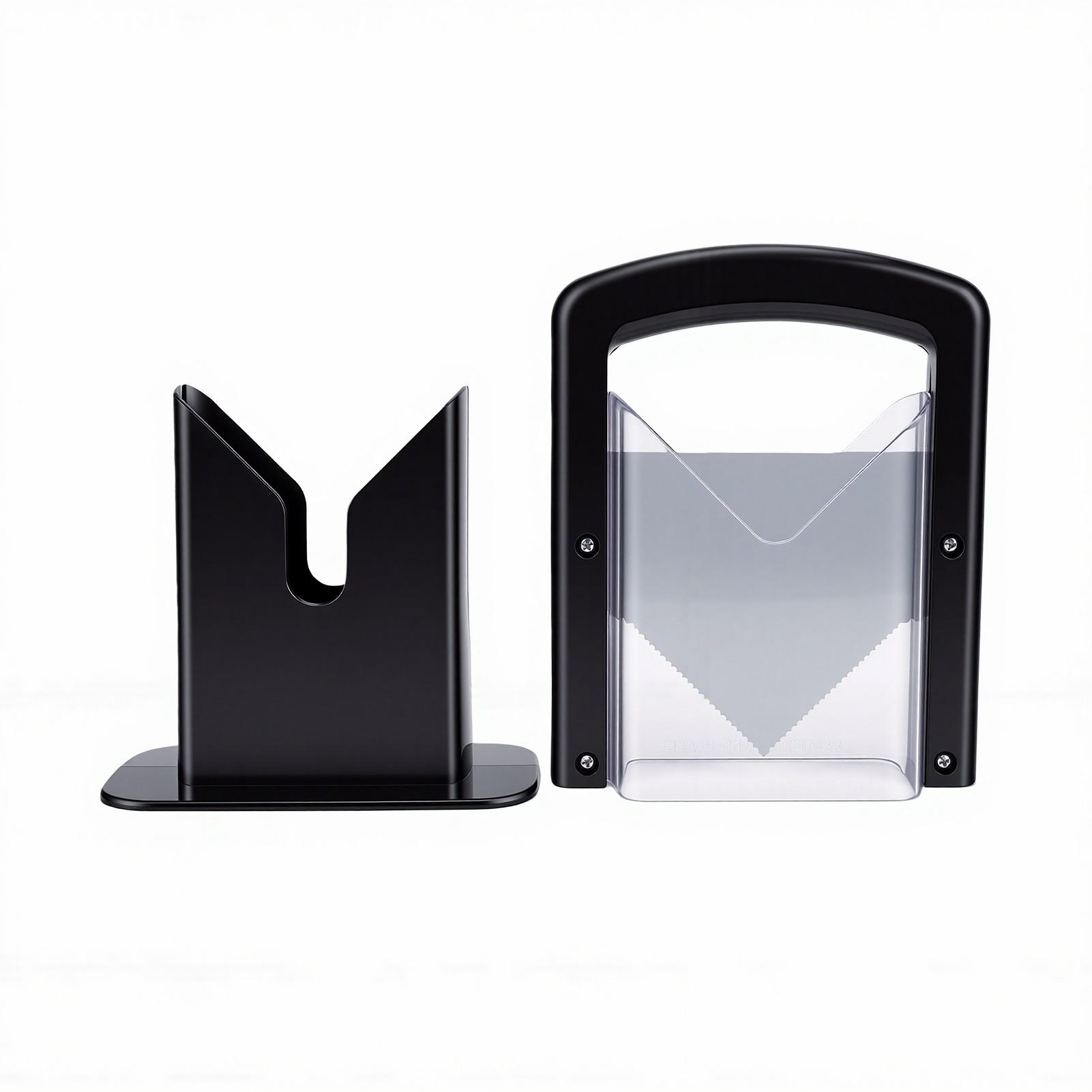Outil de Coupe pour Bagels, Trancheuse à Bagels Incisive Noire Antidérapante Manuel Cutter Lave-Vaisselle Facile à Tenir Gadget de Cuisine avec Protection pour Muffins