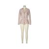 Elegant European & American Rhinestone Beaded Waist-Cinching Women's Suit Coat
