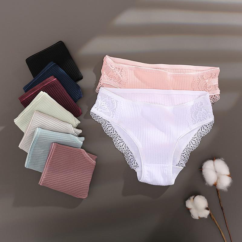 Lace Women Briefs Cotton Pantys Sexy Seamless Women Panties Solid Color Female Underpants Intimates Women Lingerie M-XXL