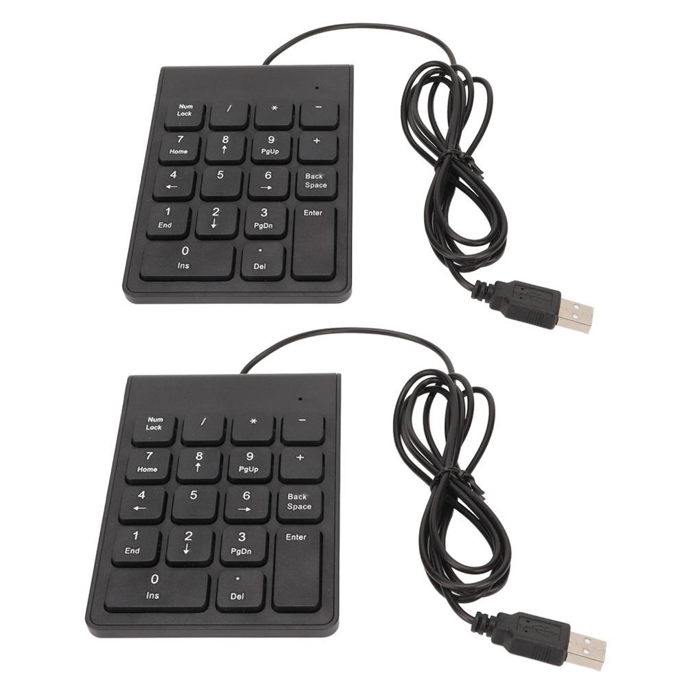 1PCS/2PCS 18 Keys USB Numeric Keypad Plug and Play Numeric Keypad Wired Number Pad  Laptop Desktop