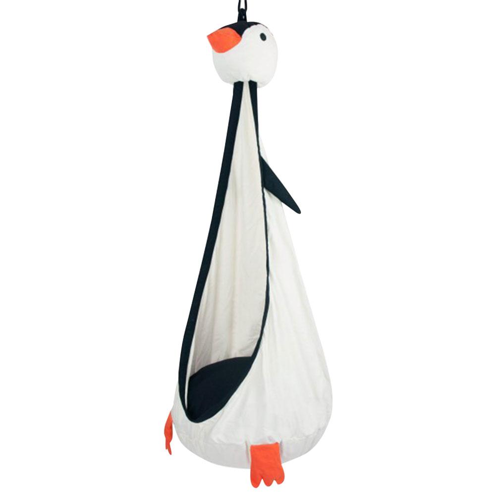 

Children Hanging Chair with Inflatable Cushion Cloth Swing Bed Wear Resist Comfortable Seat Nest for Indoor Courtyard Playing