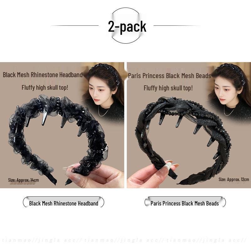 Paris Princess Headband: Louis Waves High-Top Feminine Fashion - New 2025 Style