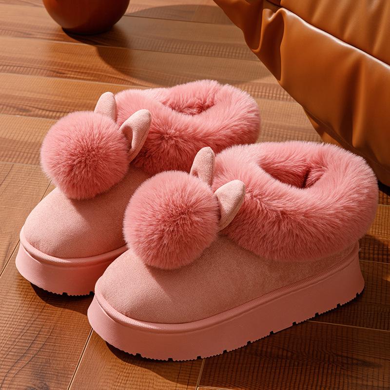 

Женские домашние тапочки-ботинки из пены с эффектом памяти, теплые уютные замшевые зимние ботинки с пушистой плюшевой подкладкой для женщин, нескользящая домашняя обувь для ношения в помещении и на улице 36-37