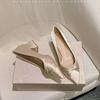 Französische High Heels Damen Neue Herbst Dünner Absatz Spitze Zehen Single Shoes Vielseitige Neue Zeremonie Schuhe Kleider Schuhe Pumps
