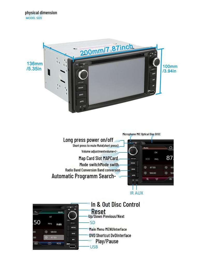 Compatible Reversing Camera for Toyota Corolla, Camry, Sienna, Vios