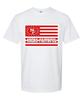 T-SHIRT CON BANDIERA AMERICANA DEI SAN FRANCISCO 49ERS DISPONIBILI SM-4XL BEST SELLER! Magliette unisex