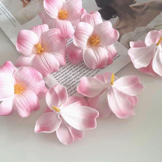 10 Pcs Artificial Faux Silk Phalaenopsis Flower Heads Fake Orchid Head for Wedding Floral Bouquet Decor DIY Craft Making