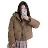 Down and padded jacket for the winter of 2025 new women's short Korean version of loose hooded thickened padded jacket