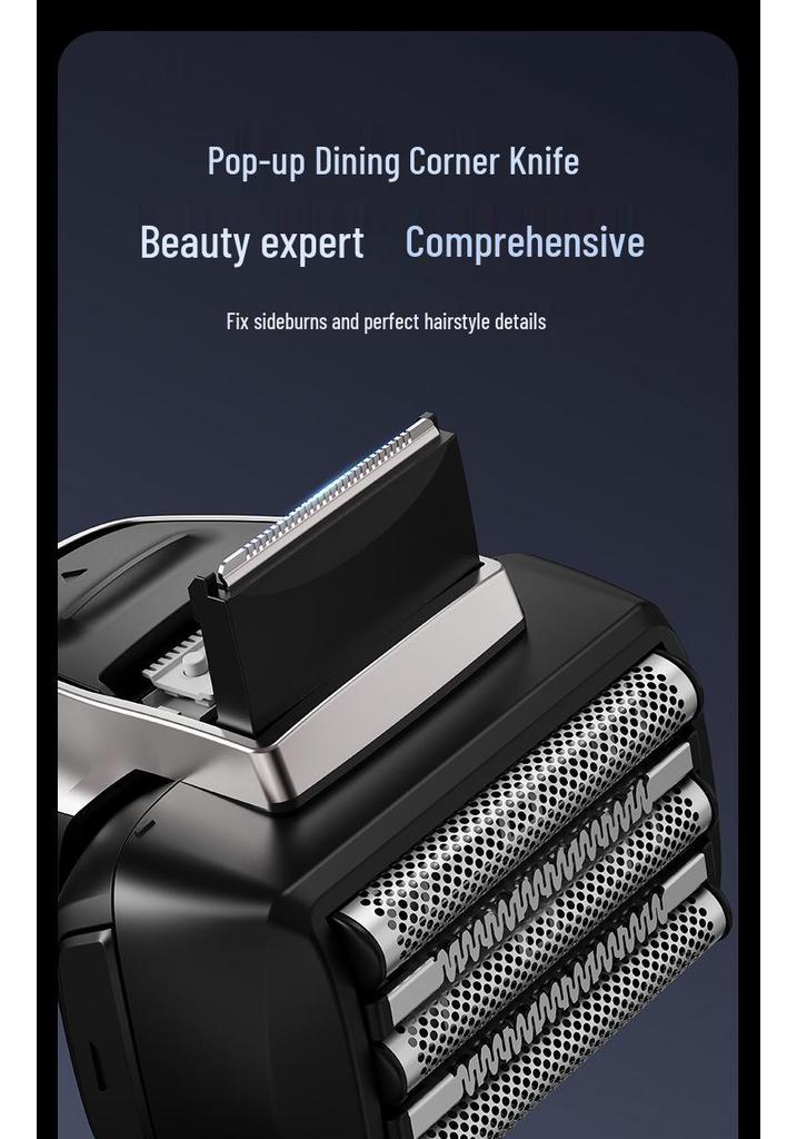 2025 High-Power Men's Electric Shaver with Digital Display & Washable Five-Blade Beard Trimmer