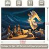 2D plane: Illustrates the shepherd witnessing the angels' announcement under the starry sky. Suitable for various occasions.zyc