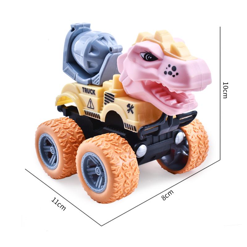 Children's Inertial Stunt Dinosaur Excavator & Dump Truck Toy Set