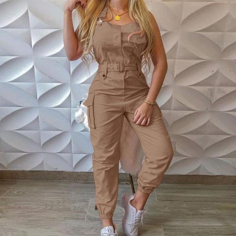 News Women Bodycon Jumpsuit Solid Casual Bodysuits Ladies Long Romper Overalls Size S-5XL