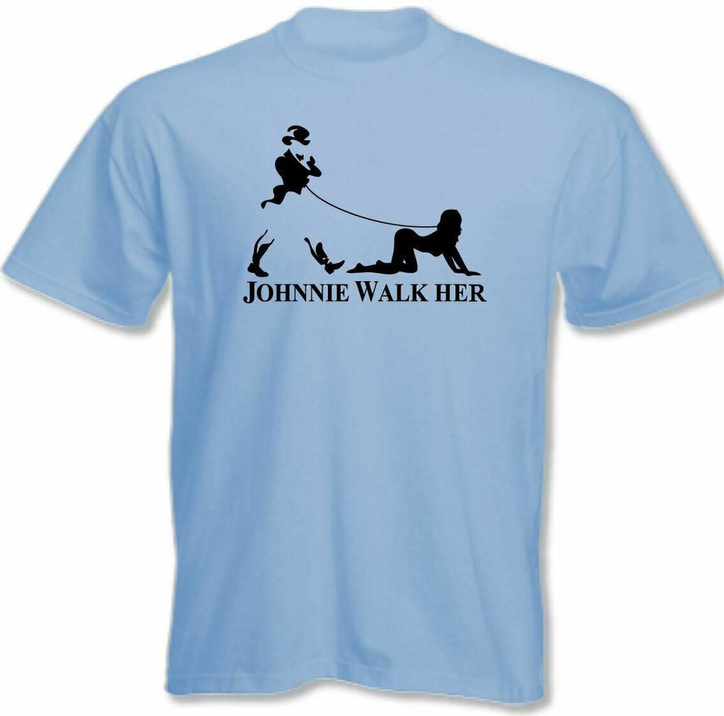 Bdsm tričko Johnnie Walk Her Walker Funny Whisky Parodie Bondage Gear Tops