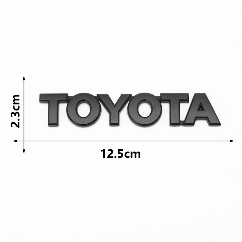 2026 Hot For Toyota Hub Caps 3D ABS Glossy Black Silver Letters Trunk Emblem Stickers Accessories Modified For Toyota Camry Priu