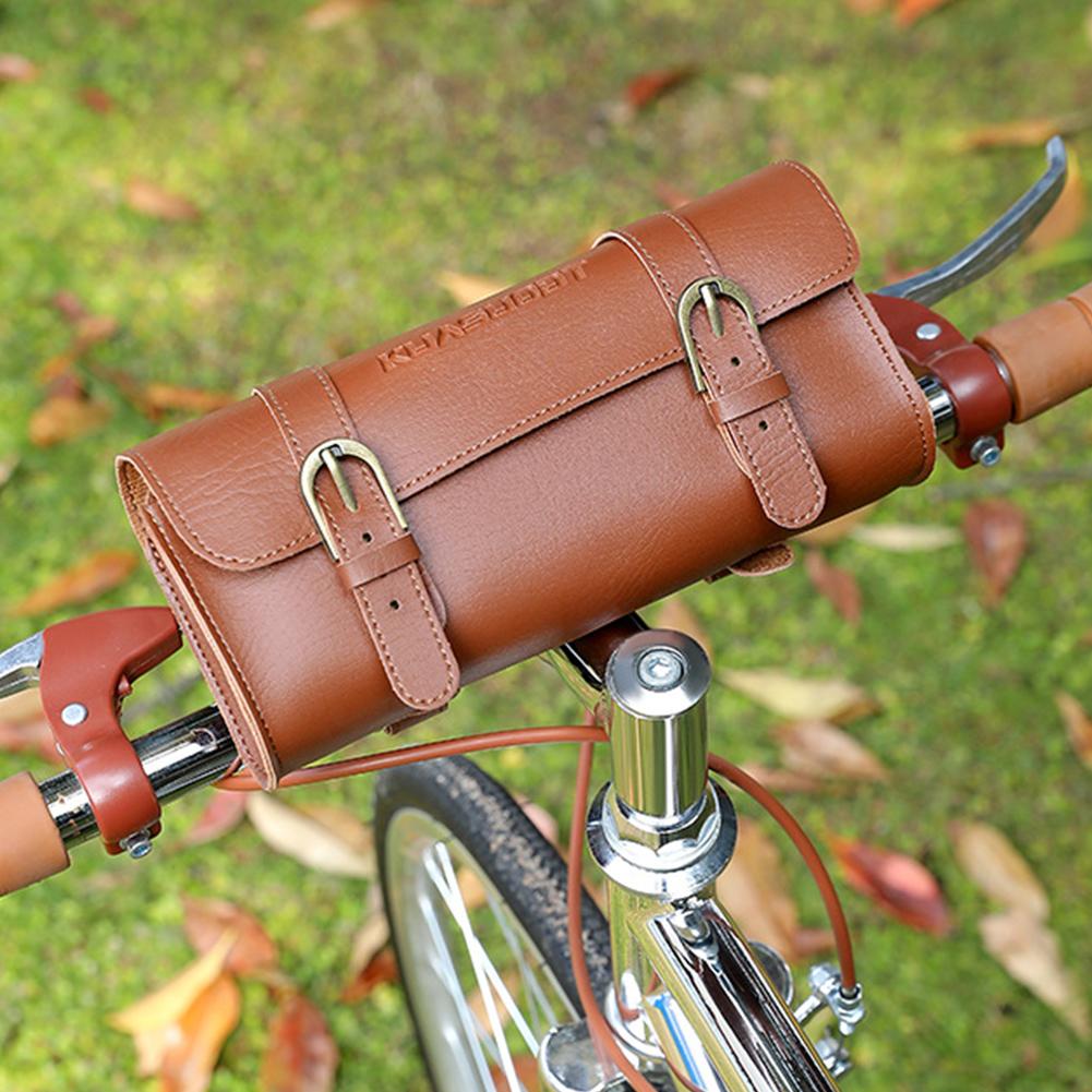 Motorcycle Saddle Storage Bag Large Capacity Bicycle Front Fork Tail Tool Bag Riding Vintage Bike Bag for Outdoot Cycling