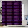 Rideau de douche moderne à carreaux avec des couleurs vives pour la décoration de salle de bain, matériau polyester, résistant à l'eau, linge de maison