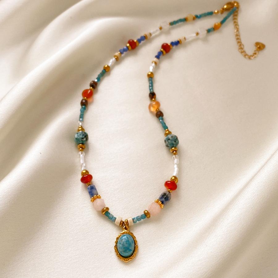 Light Luxury Niche Ethnic Style Oval Necklace