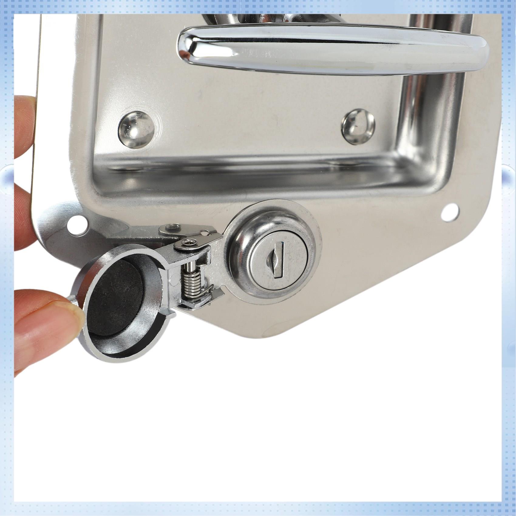 

A51K-Stainless Steel Folding T-Shape Handle Lock Tool Box Keys Kit For Truck Trailer Toolbox Electrical Cabinet срібний