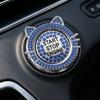1 Set (Outer Ring + Inner Cover) Cute Cat Ear Car Push Start Button Cover, Bling Rhinestone Ignition Button Protector, Univer