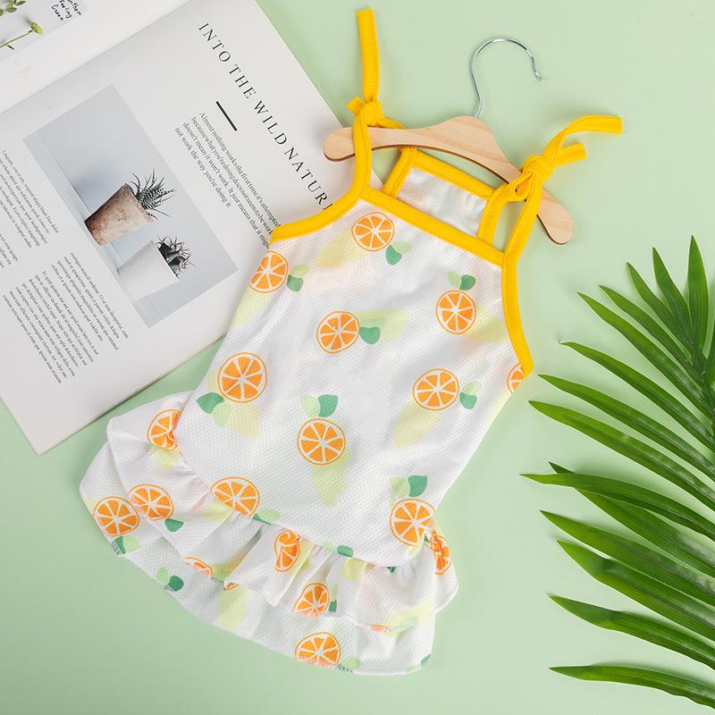 Spring/Summer Pet Suspender Dress for Dogs and Cats - Bichon & Teddy Print