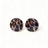 Orecchini Irregolari con Stampa Leopardo Design di Nicchia da Donna Senso Estetico Temperamento di Alta Gamma Stile Retrò Hong Kong Orecchini a Bottone Orecchini d'Atmosfera