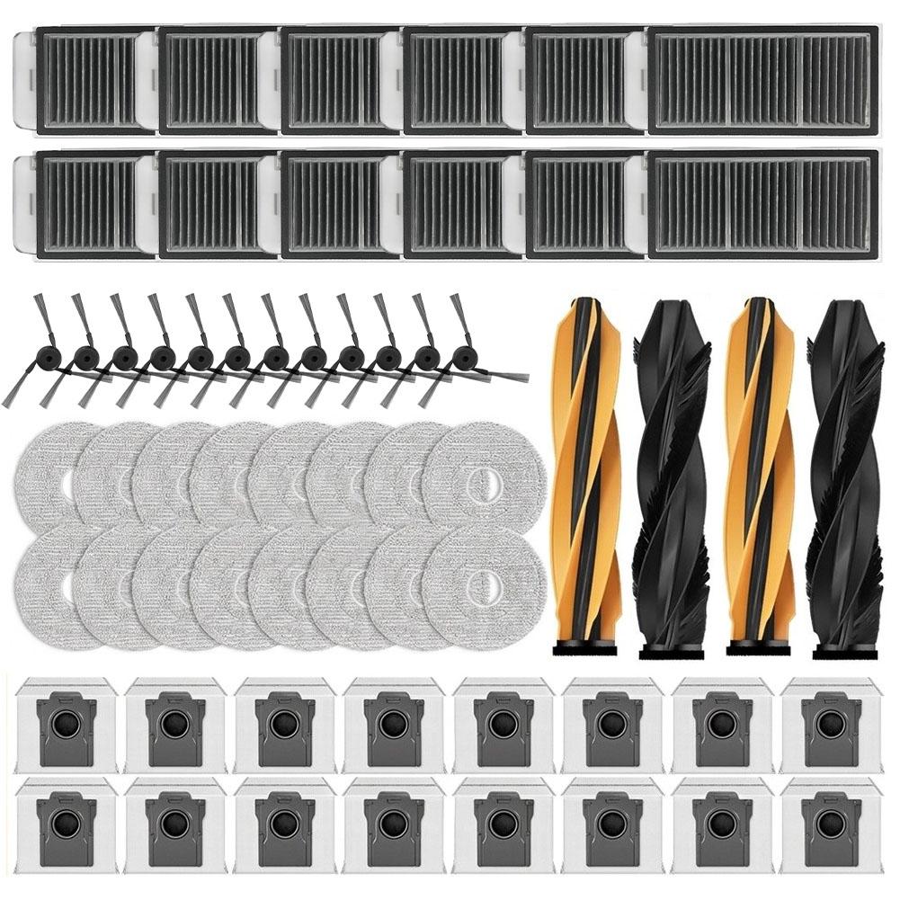 Replacement Kit Filters Mop Cloths Dust Bags Side Brushes For MOVA For Trouver Mobius 61 Matrix11 For Ultra Robot Vacuum Cleaner