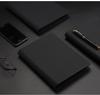 Minimalist Black A5 PU Leather Loose-Leaf Notebook with Black Card Paper Inner Pages