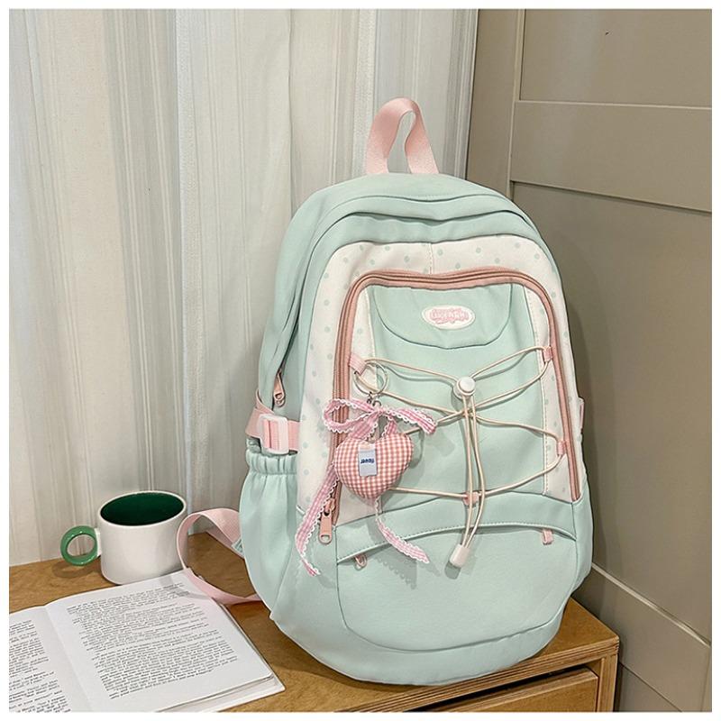 School Bag New High Value Fresh Sweet Candy Color Backpack Junior High School Students Lightweight Travel Backpack