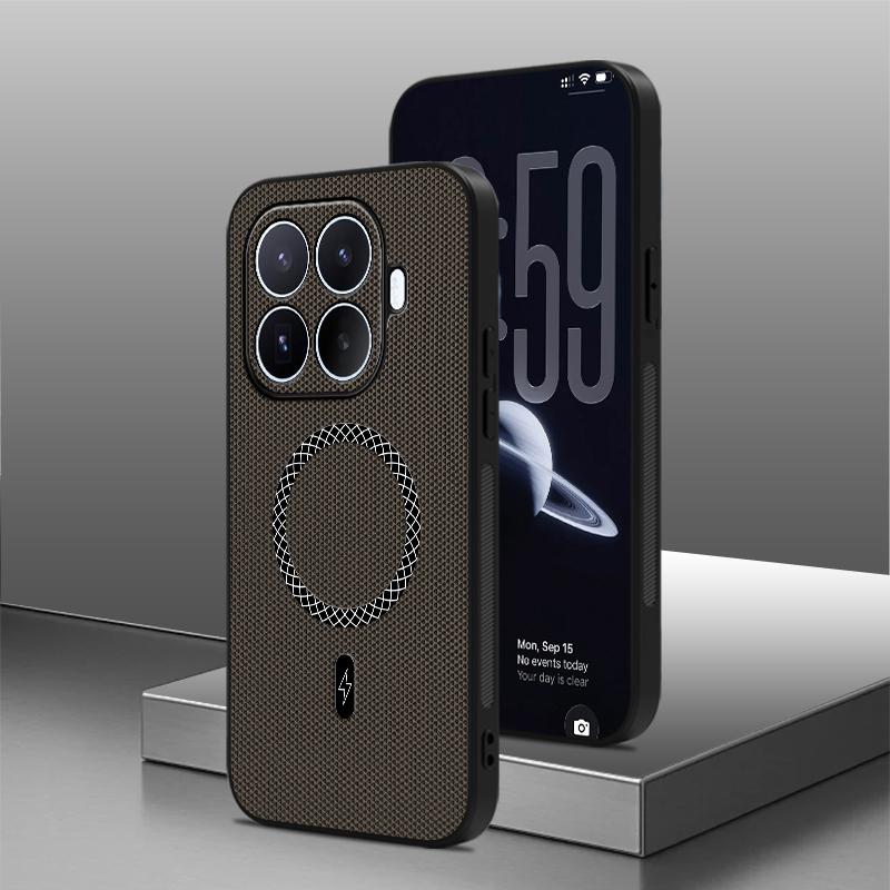 Für Xiaomi 17T Pro Hülle Zartes Stofftexturiertes Magnetischer Ring Rutschfest Schlank Schutzhülle Für Xiaomi 17T 17tPro Hülle