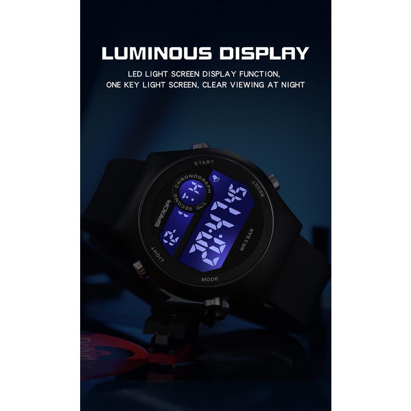 SANDA New Single Movement Electronic Watch Multifunctional Men's and Women's Fashion Outdoor Sports Waterproof Watches