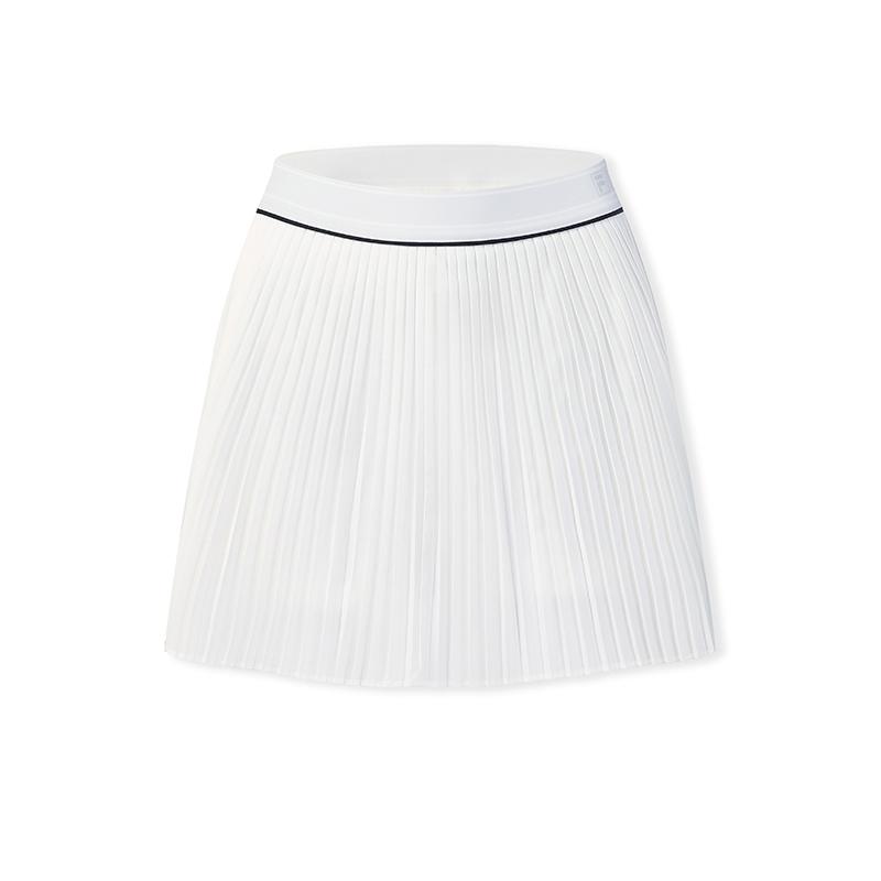 Fila Tennis Fashion Simple Classic Pleated Sports Woven Tennis Skirt Women Skirts Cloud-White A11W623337FWT