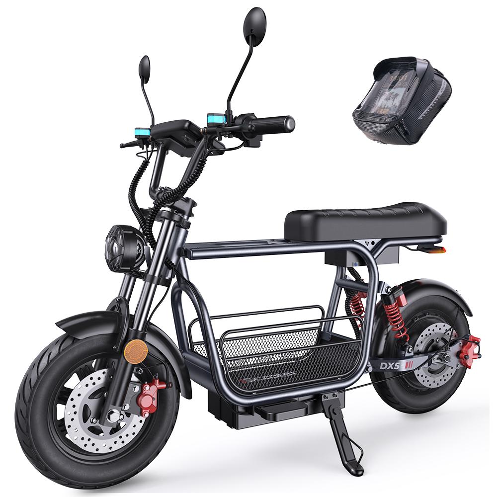 ISCOOTER DX5 1500W Výkonný motor Pohodlná elektrická koloběžka pro dospělé 15palcové pneumatiky 48V15.6Ah Baterie Městská dojížděcí e-koloběžka