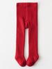Cozy Winter Red Baby Tights for First Birthday - Warm Footed Pants for Toddlers