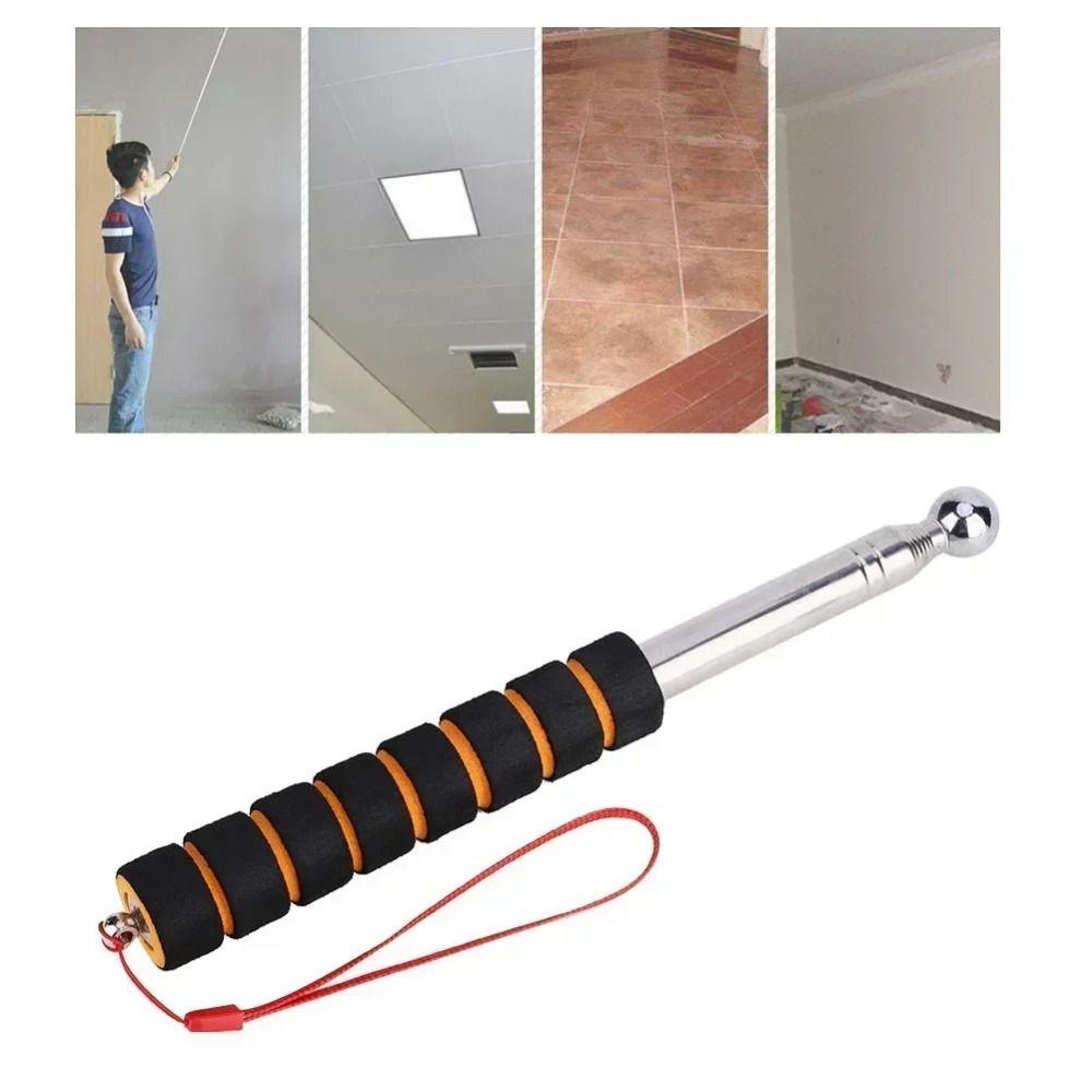 Stainless Steel Telescopic Empty Drum Hammer Stretchable Floor Test Rod  Sound Inspection Tool