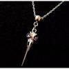 Popular Handcrafted Crow Skull Necklace & Earring Set, 18-inch Chain