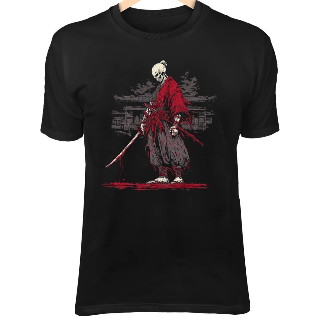 Tričko Samurai Skull II – Ruka potřísněná krví, Katana, Válečné umění chrámových ruin