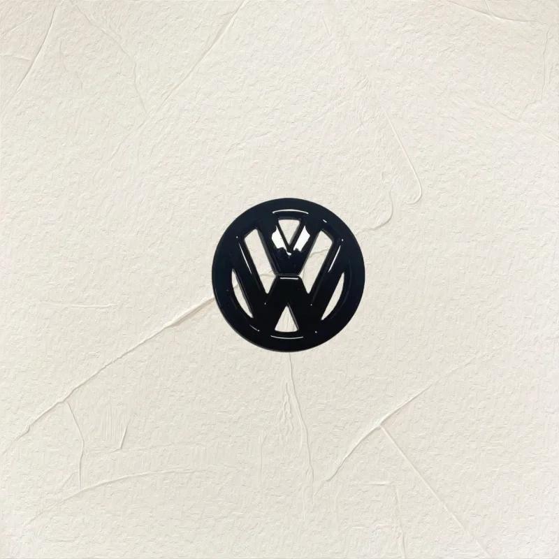 2026 Hot For Volkswagen VW Volkswagen Gloss black steering wheel emblem cover for Golf 7 Rline logo black for steering wheel