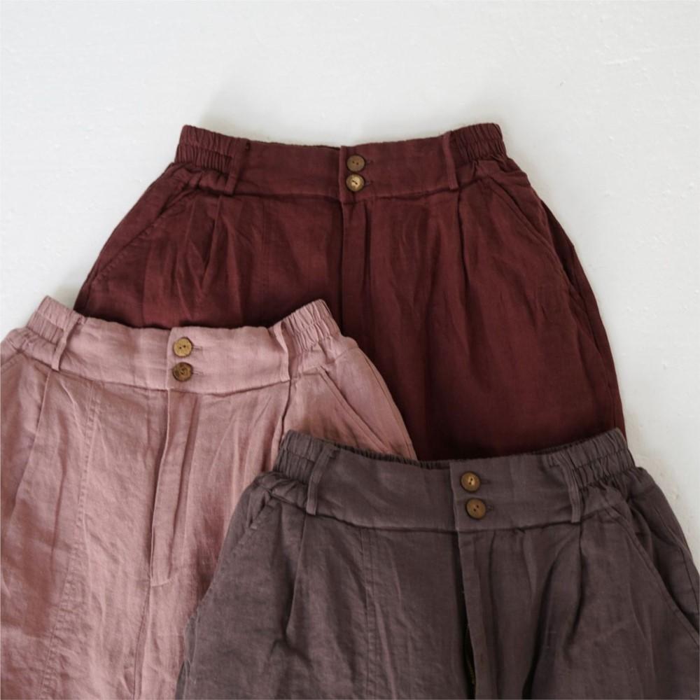 Johnature Women Vintage Winter Thick Pants Solid Color Patchwork Pockets Loose Trousers Warm Female Pants