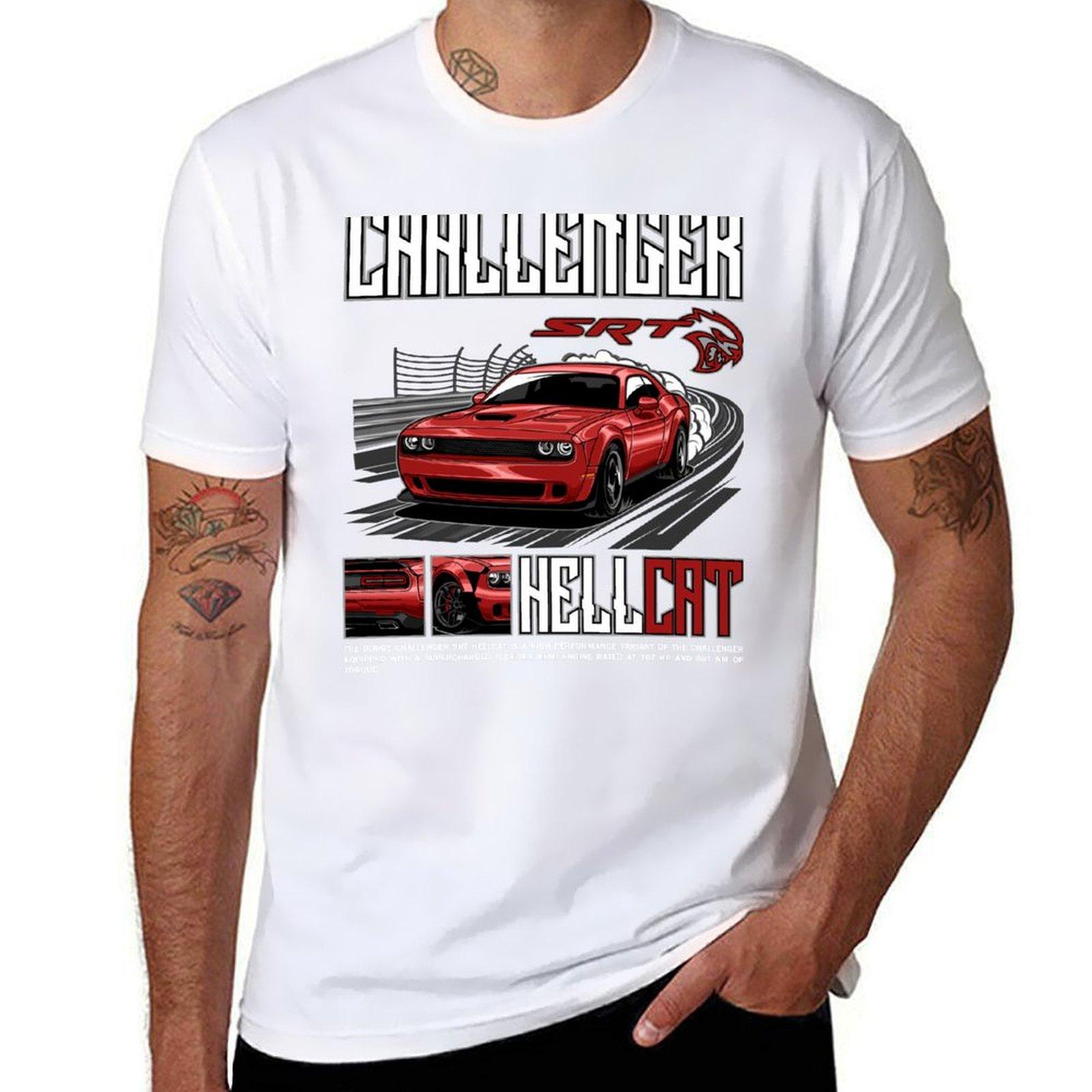 Футболка Challenger SRT Hellcat быстросохнущая эстетичная одежда футболка мужская L