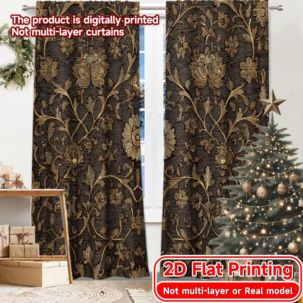 

Set Of 2 Flat Printing Medieval Passageway Print Chic Curtains Semi Outdoor Decorations Suitable Study Living Light Filtering Made Polyester W100*H70(CM)-Grommet top&2PCS