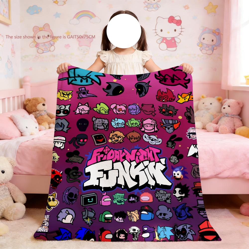 

Blanket For Funkin Soft Throw Blanket FNF for Picnic Night Friday Bed Cool Sofa Game Home Bedroom Cozy Warm Comfortable 75x90cm