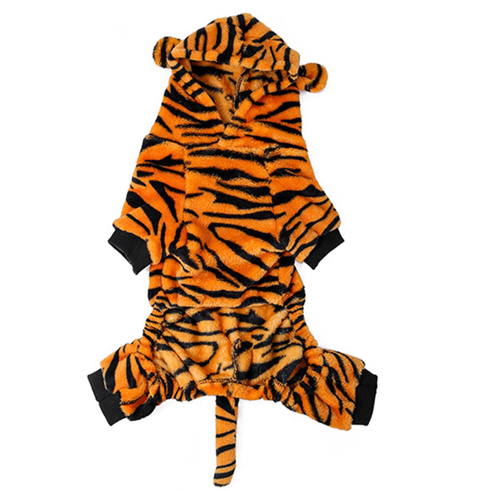 

Толстый костюм тигра из кораллового флиса для собаки, пуловер, костюм для питомца, костюм для косплея на Хэллоуин, наряд для тематической вечеринки, костюм для фото 2XL