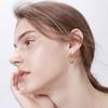 Schicke goldfarbene Knoten-Creolen für Damen, Hochzeits-, Geburtstagsfeier-Geschenk, Schmuck
