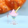 Drink 1/2Pcs Ice Cream Cups Cocktail Glass Model Pretend Play Mini Food Fit Play House Toy Doll Accessories Dollhouse Miniature